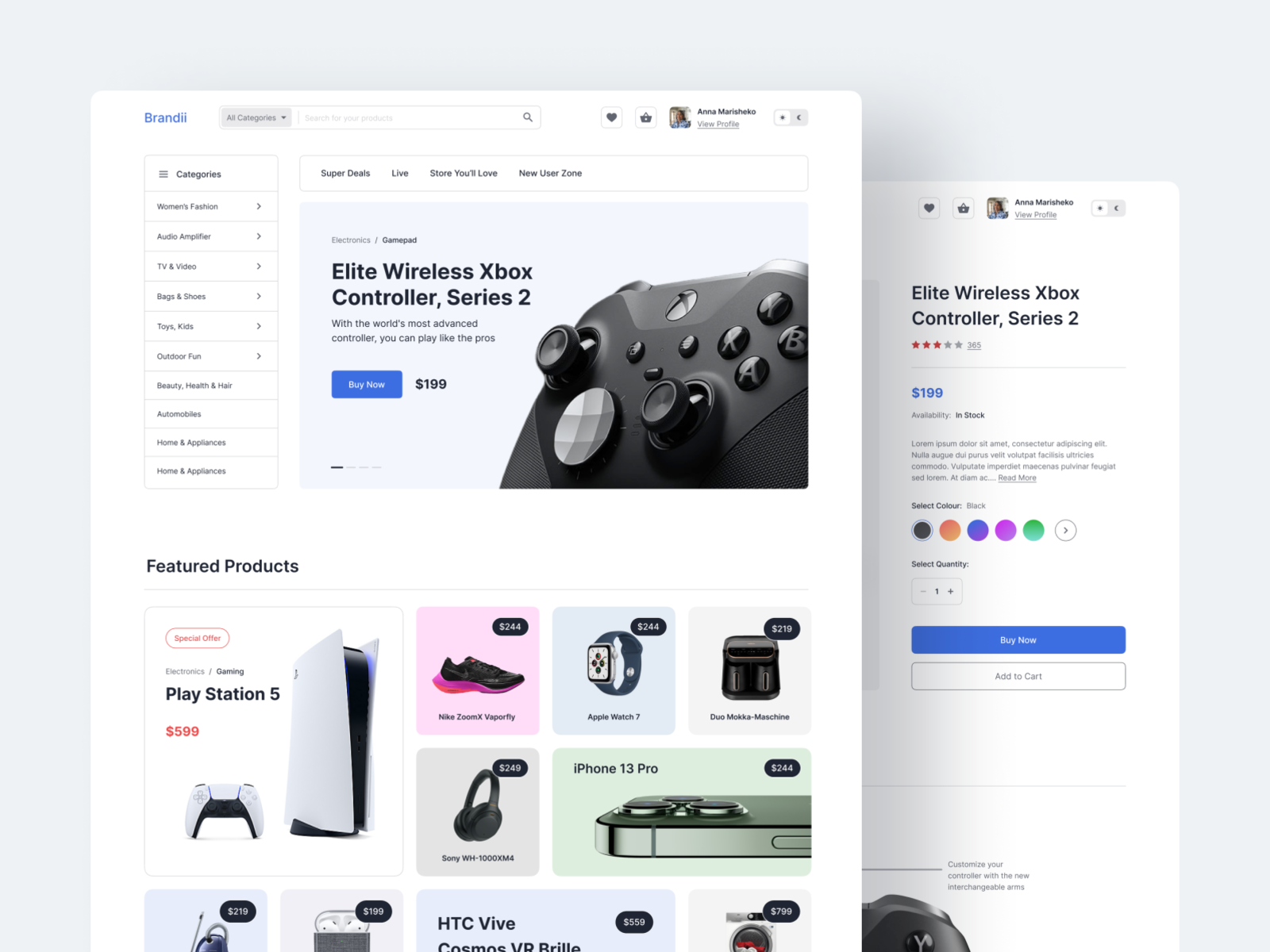 Marketplace interactive avec filtres intelligents et recommandations basées sur l’IA