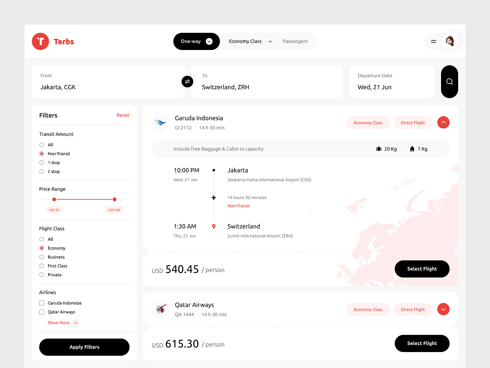 Système de réservation en ligne avec interface claire et gestion optimisée des vols